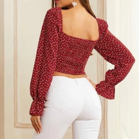 Heart print long sleeve top #137 - Picture 8 of 8